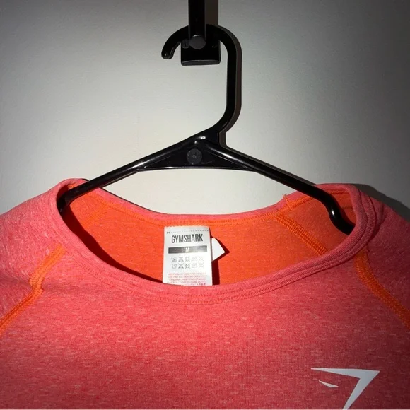 NEVER WORN - Gymshark Pink/orange Cropped Seamless Long Sleeve Top - Picture 2 of 4